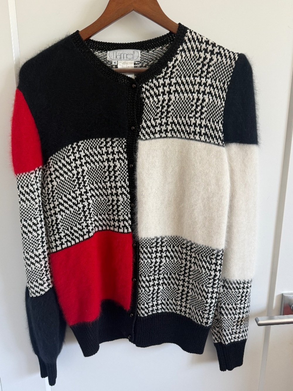Nannell brand angora/wool blend cardigan size medium